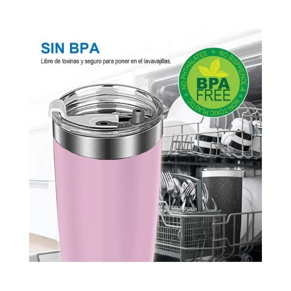 Vaso Térmico de 20 oz - Violeta Claro - Imagen 6