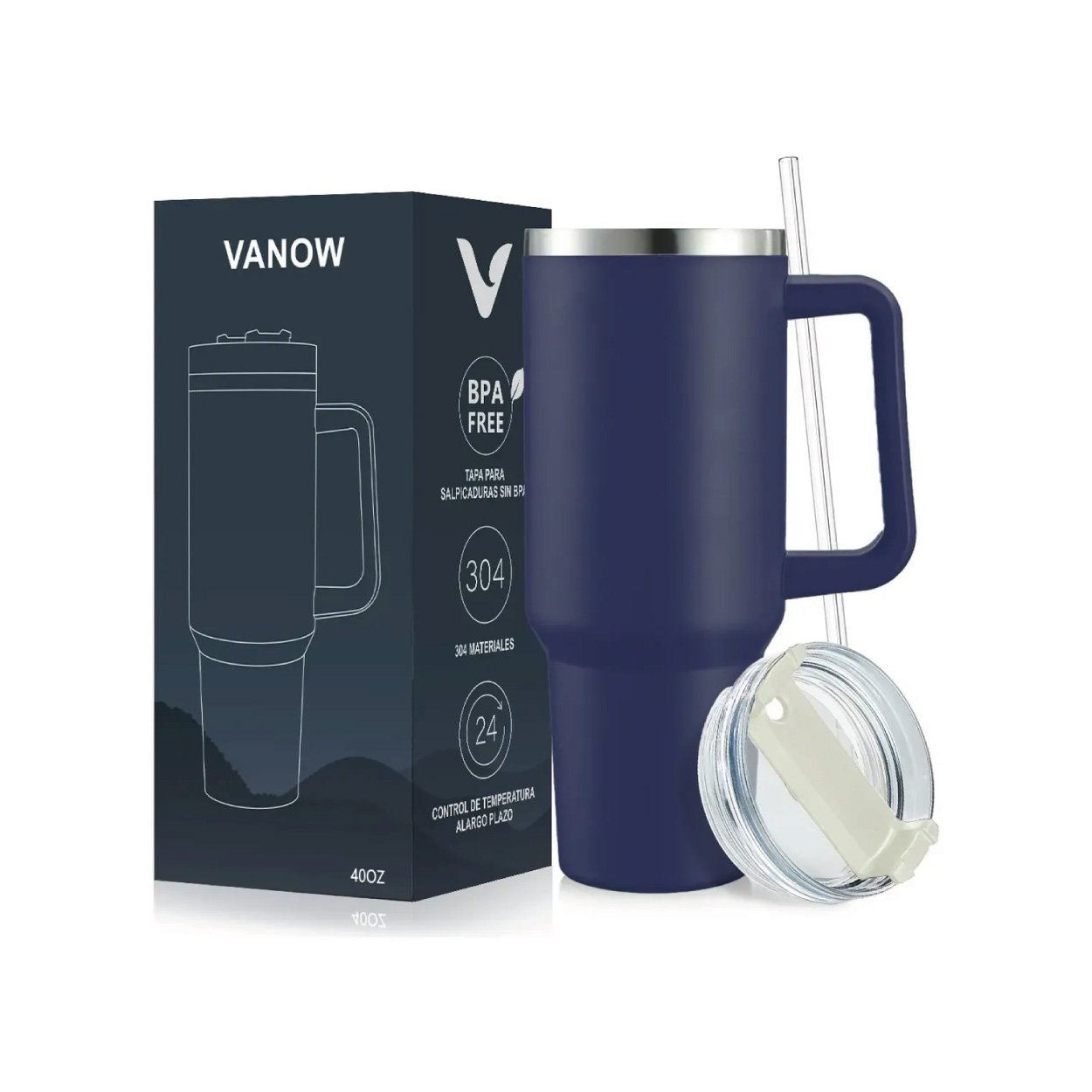 Vaso Térmico De 40oz - Azul Oscuro
