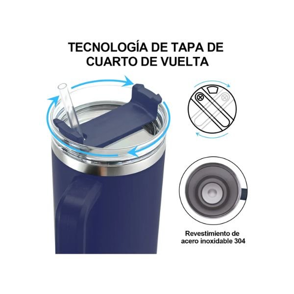 Vaso Térmico De 40oz - Azul Oscuro - Imagen 3