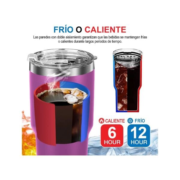 Vaso Térmico de 30 oz - Violeta Oscuro - Imagen 3