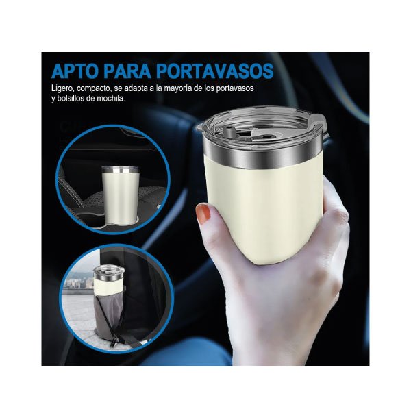 Vaso Térmico de 20 oz - Crema - Imagen 5