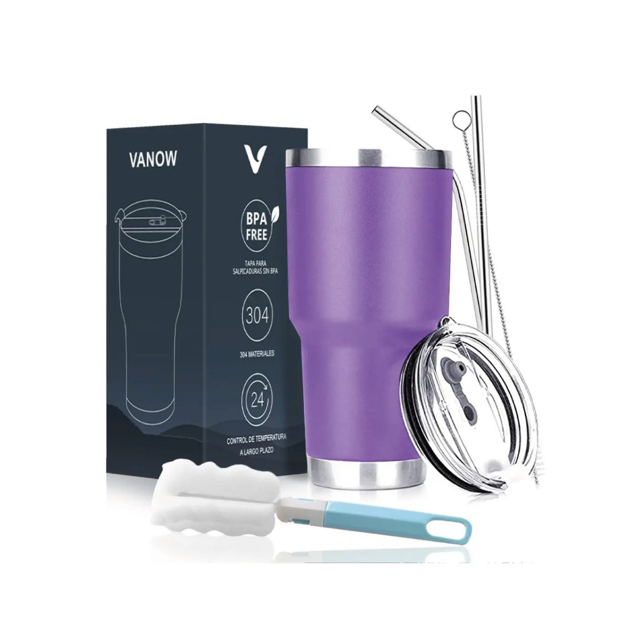 Vaso Térmico de 30 oz - Violeta Oscuro