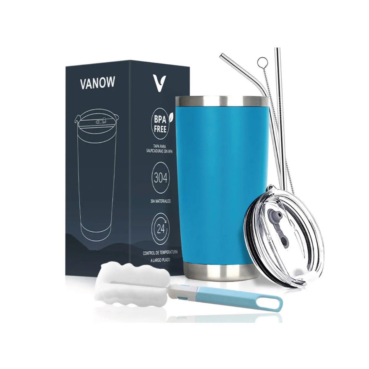 Vaso Térmico de 20 oz - Azul Claro