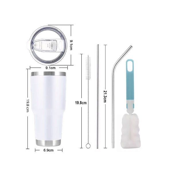 Vaso Térmico de 30 oz - Crema - Imagen 2