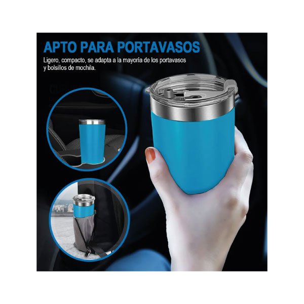 Vaso Térmico de 20 oz - Azul Claro - Imagen 5