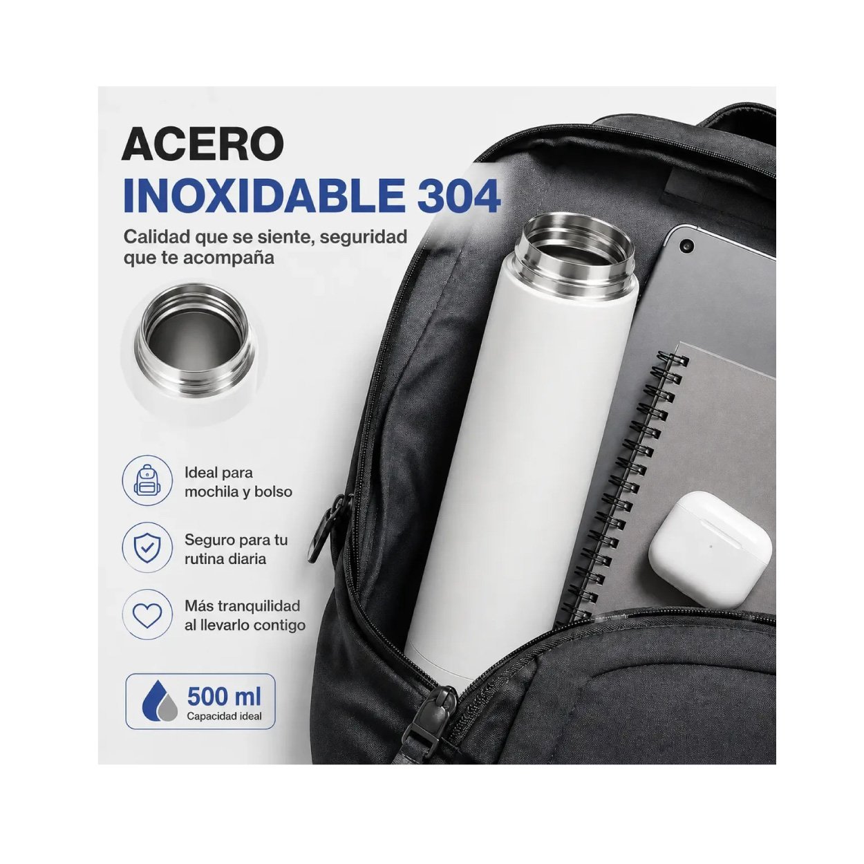 Termos 15 Oz Blanco - Imagen 6