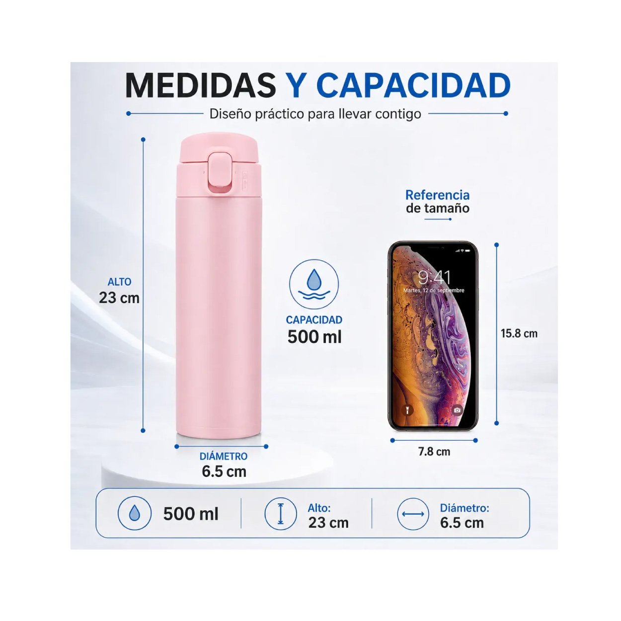 Termos 15 Oz Rosa - Imagen 7
