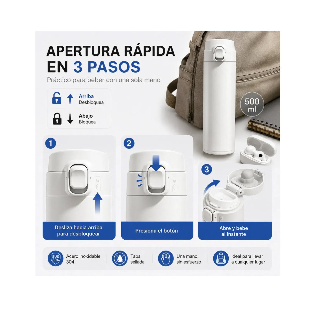 Termos 15 Oz Blanco - Imagen 2