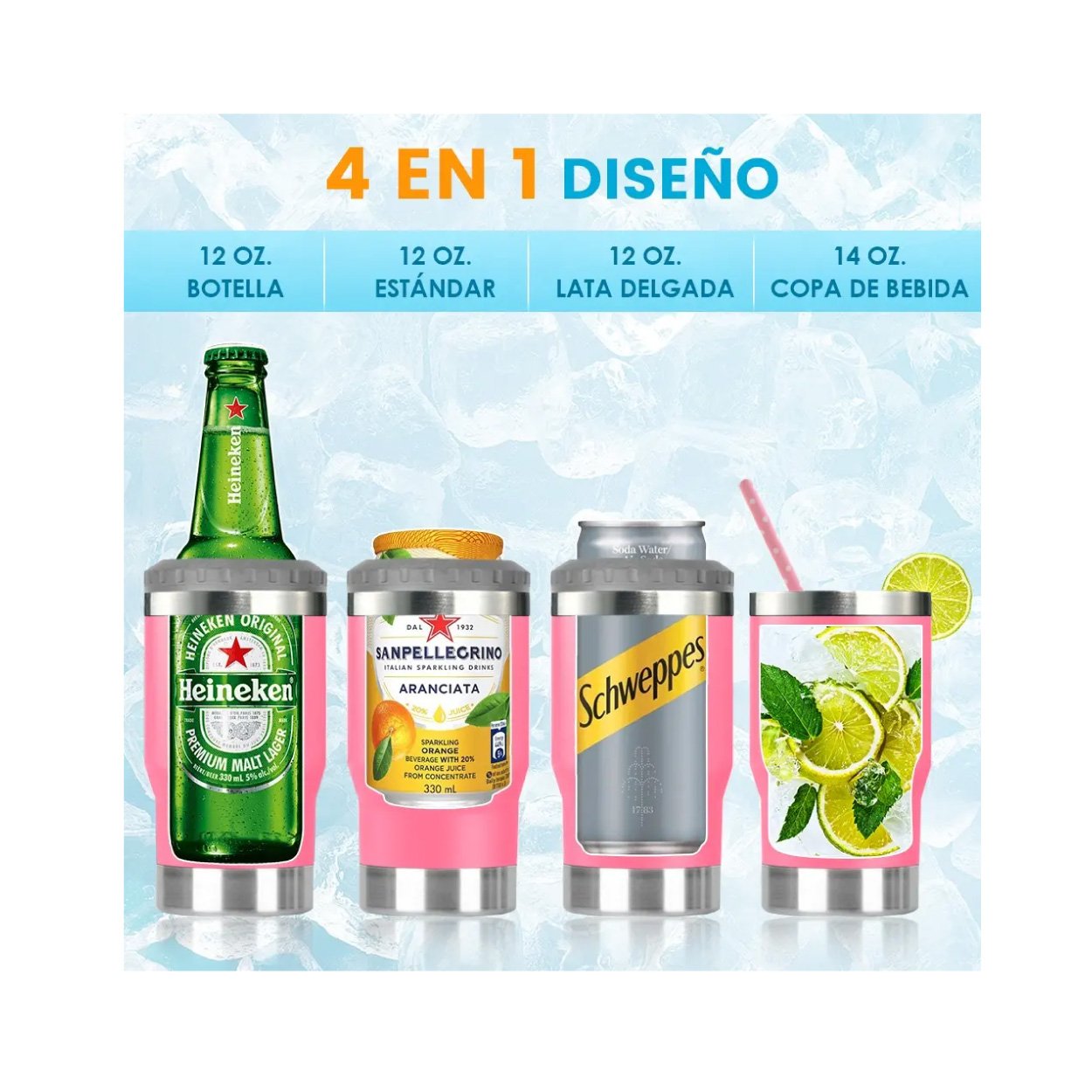 Portalatas Térmico De 14 oz Carmesí - Imagen 3